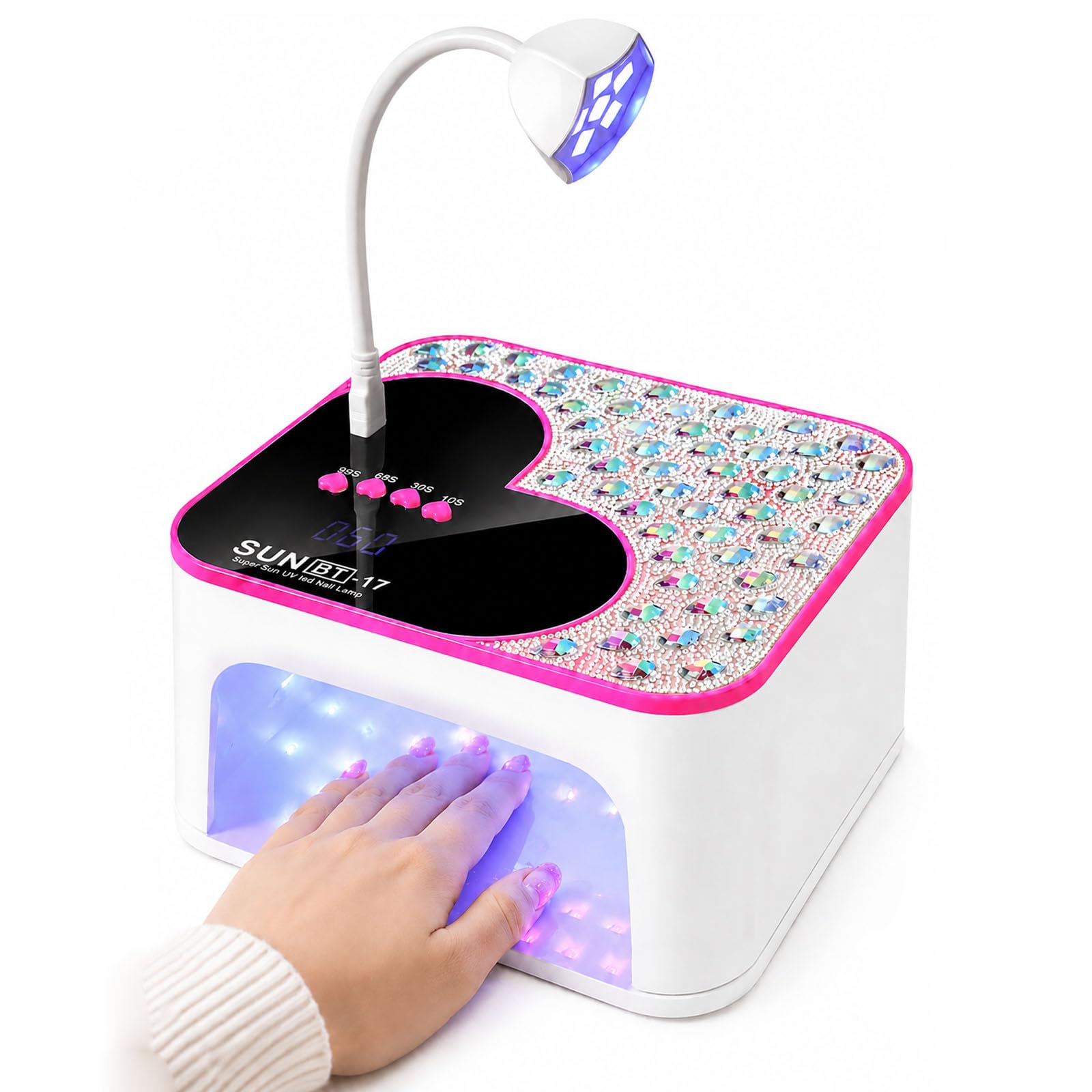 Amazon.co.jp: ジェルネイルライト LED&UV 45灯 2WAY照射 180°スポット